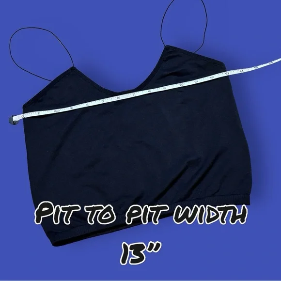 NWOT Free People Intimately Skinny Strap Seamless Brami in Black. Size M/L 🌺 - Picture 4 of 7